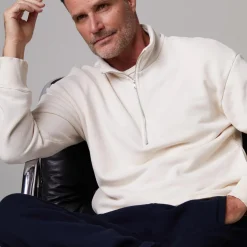 MONROW Half Zip Sweatshirt OFFWHITE Outlet